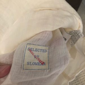 Men’s 100% linen slip over glan shirt by Incotex